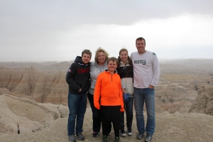 My family and I visiting the Badlands over Spring Break.  Yes, it is as rainy and cold as it looks but we loved it!